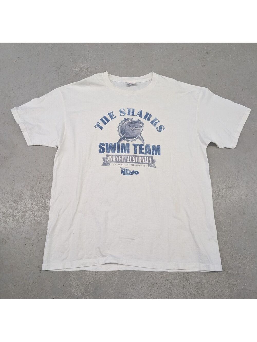Y2K The Sharks Swim Team Finding Nemo Pixar T-shirt